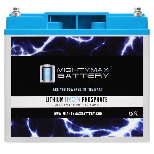 12V 22AH Lithium Replacement Battery for Bladez B.Mobile TravelMate DKS280, Mighty Max Battery, Mfr#: MAX3934044